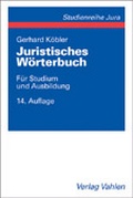 Cover: Juristisches W&ouml;rterbuch - Vahlen