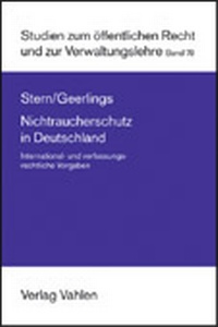 Abbildung von: Nichtraucherschutz in Deutschland - Vahlen