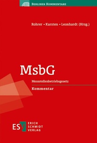 Abbildung von: MsbG - Erich Schmidt Verlag