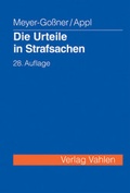 Cover: Die Urteile in Strafsachen - Vahlen