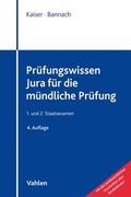Cover: Pr&uuml;fungswissen Jura f&uuml;r die m&uuml;ndliche Pr&uuml;fung - Vahlen