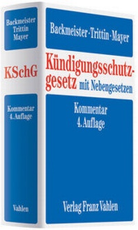 Abbildung von: Kündigungsschutzgesetz mit Nebengesetzen - Vahlen