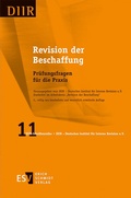Cover: Revision der Beschaffung - Erich Schmidt Verlag