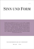 Cover: Sinn und Form 2/2017 - SINN und FORM