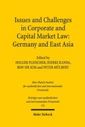 Cover: Issues and Challenges in Corporate and Capital Market Law: Germany and East Asia - Mohr Siebeck