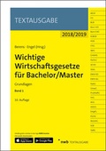 Cover: Wichtige Wirtschaftsgesetze f&uuml;r Bachelor/Master, Band 1 - NWB
