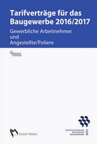 Abbildung von: Tarifverträge für das Baugewerbe 2016/2017 - Rudolf Müller Verlag