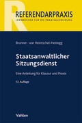 Cover: Staatsanwaltlicher Sitzungsdienst - Vahlen