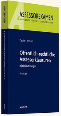 Abbildung von: Öffentlich-rechtliche Assessorklausuren - Vahlen