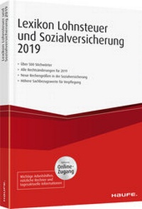 Abbildung von: Lexikon Lohnsteuer und Sozialversicherung 2019 plus Onlinezugang - Haufe-Lexware
