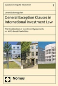 Cover: General Exception Clauses in International Investment Law - Nomos