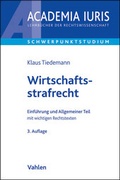 Cover: Wirtschaftsstrafrecht - Vahlen