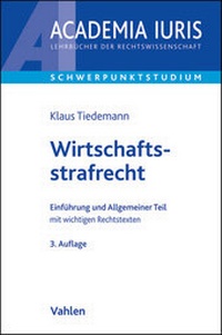 Abbildung von: Wirtschaftsstrafrecht - Vahlen