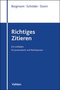 Cover: Richtiges Zitieren - Vahlen