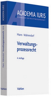 Abbildung von: Verwaltungsprozessrecht - Vahlen
