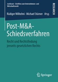Abbildung von: Post-M&A-Schiedsverfahren - Springer