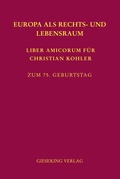 Cover: Europa als Rechts- und Lebensraum - Gieseking