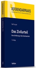 Cover: Das Zivilurteil - Vahlen
