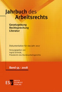 Abbildung von: Jahrbuch des Arbeitsrechts 55 - Erich Schmidt Verlag