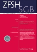Cover: ZFSH/SGB - Zeitschrift f&uuml;r die sozialrechtliche Praxis - Luchterhand