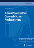 Cover: AnwaltFormulare Gewerblicher Rechtsschutz - C.F. M&uuml;ller
