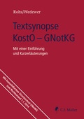 Cover: Textsynopse KostO - GNotKG - C.F. M&uuml;ller