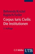 Cover: Corpus Iuris Civilis - Die Institutionen - UTB