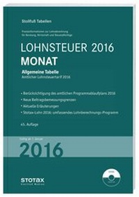Abbildung von: Tabelle, Lohnsteuer 2016 Monat - Stollfuß