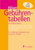 Cover: Geb&uuml;hrentabellen - C.F. M&uuml;ller