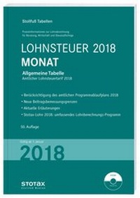 Abbildung von: Tabelle, Lohnsteuer 2018 Monat - Stollfuß