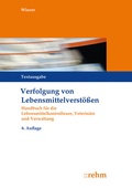 Cover: Verfolgung von Lebensmittelverst&ouml;&szlig;en - Rehm