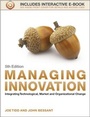 Cover: Managing Innovation - Wiley