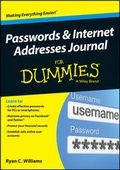 Cover: Passwords & Internet Addresses Journal For Dummies - Wiley