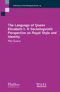 Cover: The Language of Queen Elizabeth I - Wiley