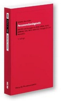 Abbildung von: Personenstandsgesetz - Verlag für Standesamtswesen
