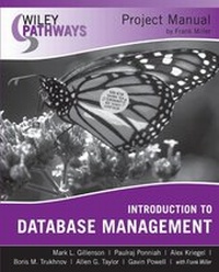 Abbildung von: Wiley Pathways Introduction to Database Management Project Manual - Wiley