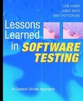 Cover: Lessons Learned in Software Testing - Wiley