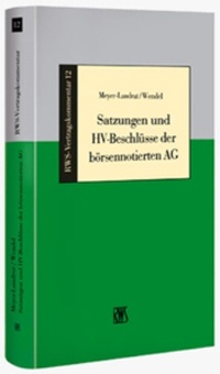 Abbildung von: Satzungen und HV-Beschlüsse der börsenorientierten AG - RWS