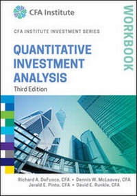 Enlarge image Cover: Quantitative Investment Analysis Workbook - Wiley