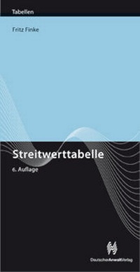 Enlarge image Cover: Streitwerttabelle - Deutscher Anwaltverlag