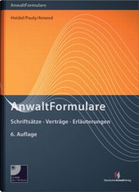 Abbildung von: AnwaltFormulare - Deutscher Anwaltverlag