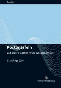Enlarge image Cover: Kostentafeln - Deutscher Anwaltverlag