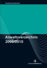 Abbildung von: Anwaltsverzeichnis 2009/2010 - Normalausgabe - Deutscher Anwaltverlag