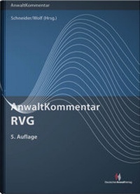 Bild vergrößern Bild: AnwaltKommentar RVG - Deutscher Anwaltverlag