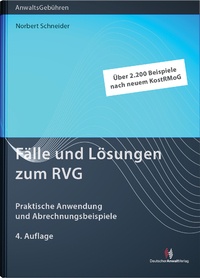 Bild vergrößern Bild: Fälle und Lösungen zum RVG - Deutscher Anwaltverlag