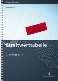 Enlarge image Cover: Streitwerttabelle - Deutscher Anwaltverlag