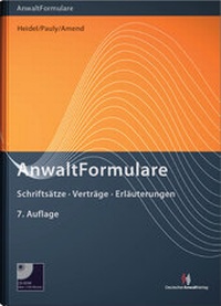 Abbildung von: AnwaltFormulare - Deutscher Anwaltverlag