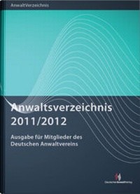 Abbildung von: Anwaltsverzeichnis 2011/2012 - Deutscher Anwaltverlag