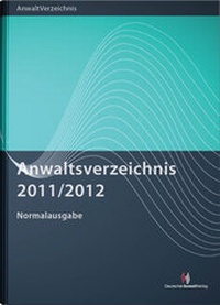 Abbildung von: Anwaltsverzeichnis 2011/2012 - Normalausgabe - Deutscher Anwaltverlag