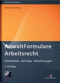 Abbildung von: AnwaltFormulare Arbeitsrecht - Deutscher Anwaltverlag